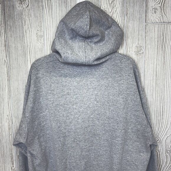 Champion KU Kansas Jayhawks Hoodie Men's Size Large Grey Pullover Athleticwear - Picture 4 of 11